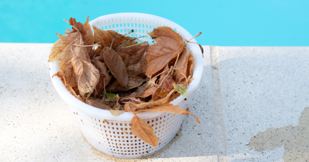 Blocked skimmer basket for pool