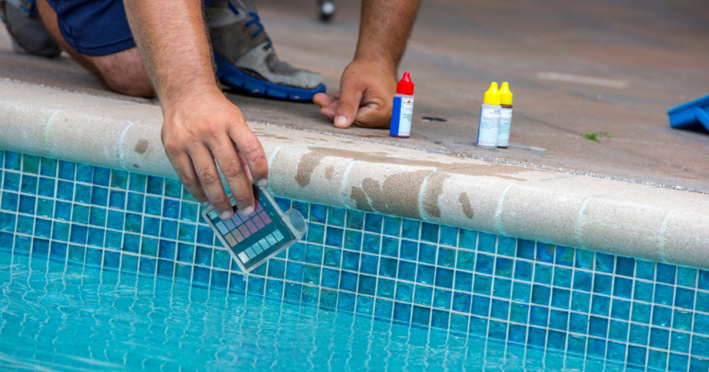 Testing pool water chemicals