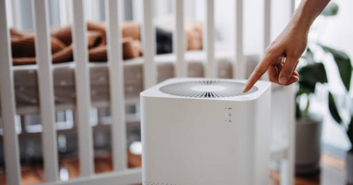 Turning on air purifier