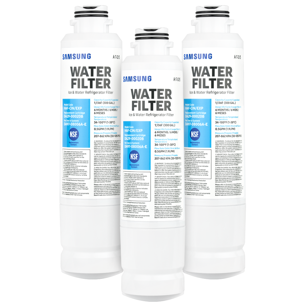 Samsung DA29-00020B Aqua Pure Plus Refrigerator Water Filter - 3 Pack
